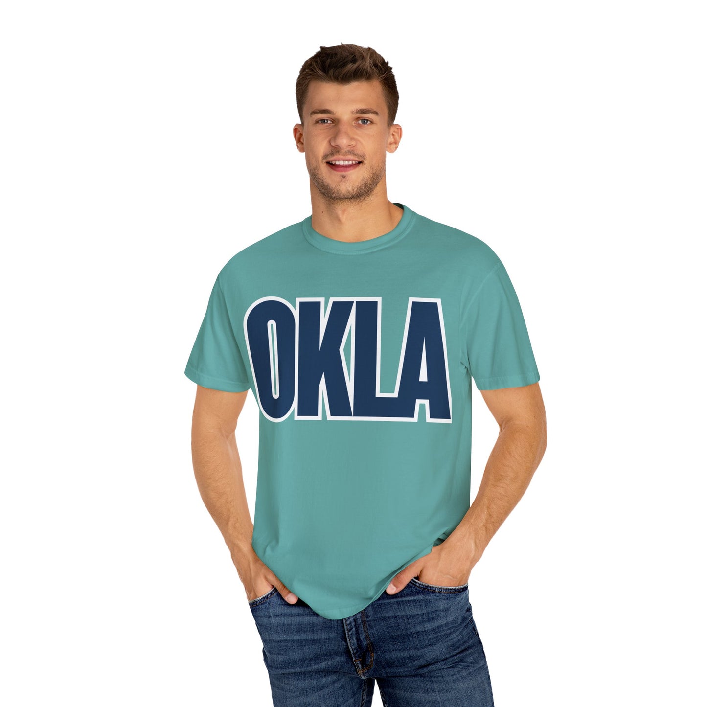 'OKLA' Unisex Garment-Dyed T-shirt