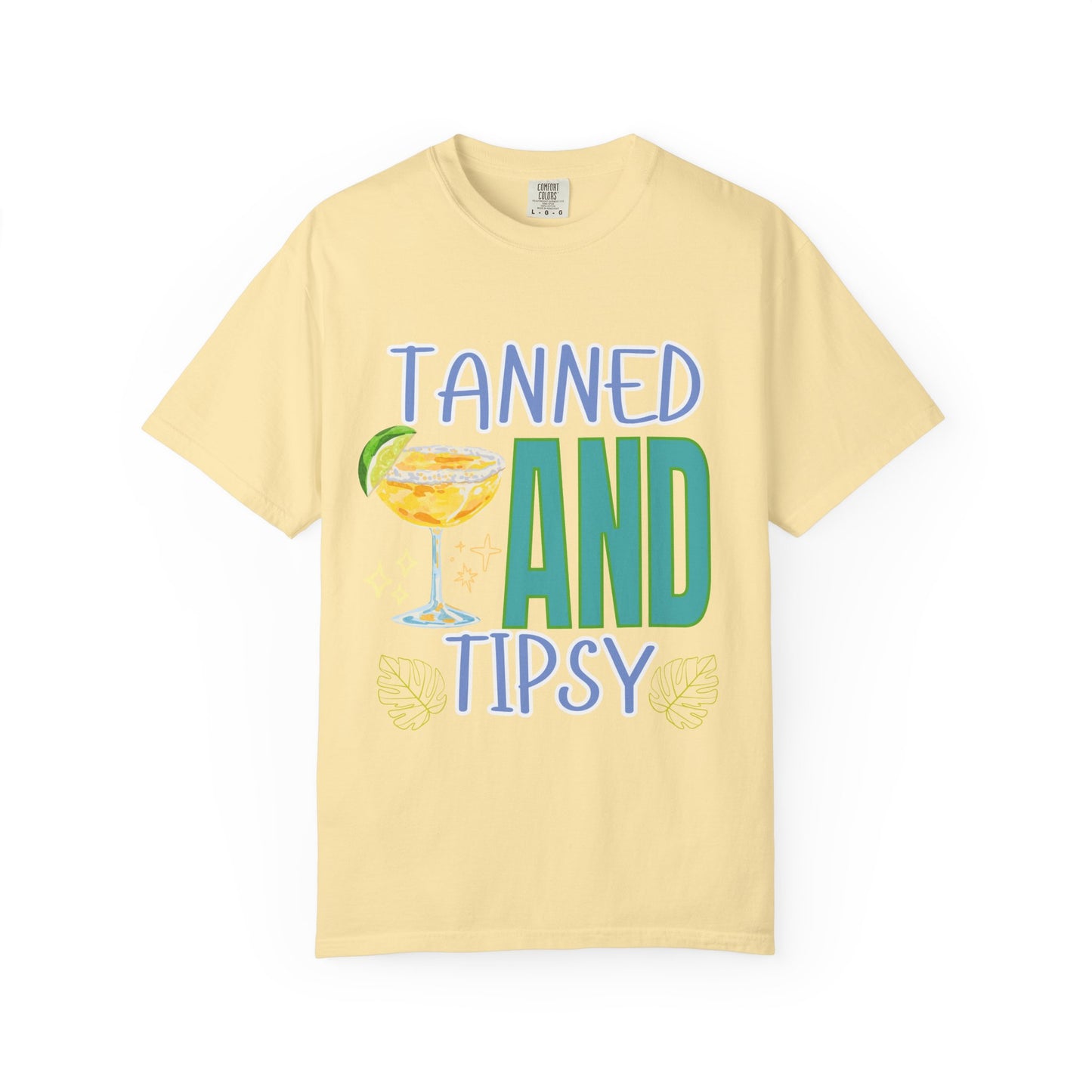 'Tanned and Tipsy' Unisex Garment-Dyed T-shirt
