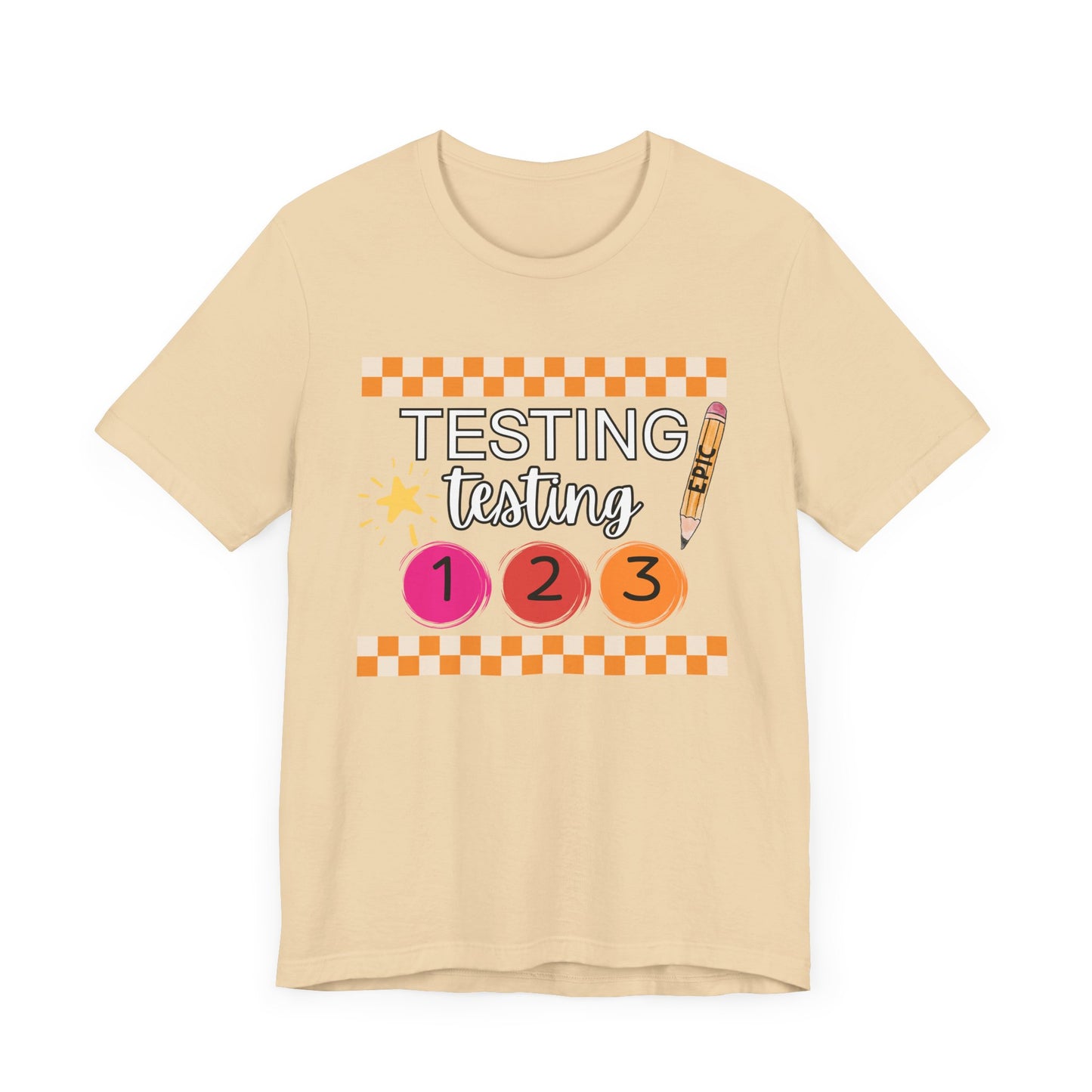 'Epic Testing Testing 1 2 3' Unisex Jersey Short Sleeve Tee