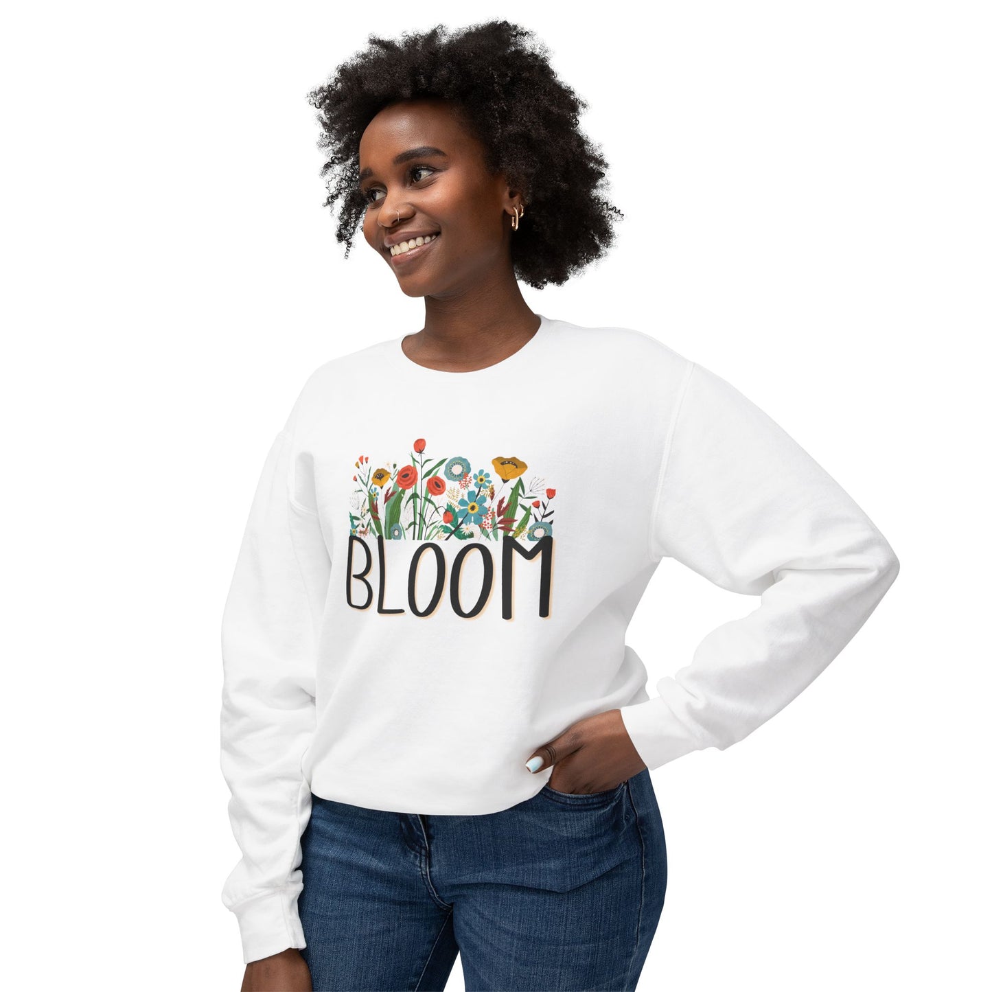 'Bloom' Unisex Lightweight Crewneck Sweatshirt