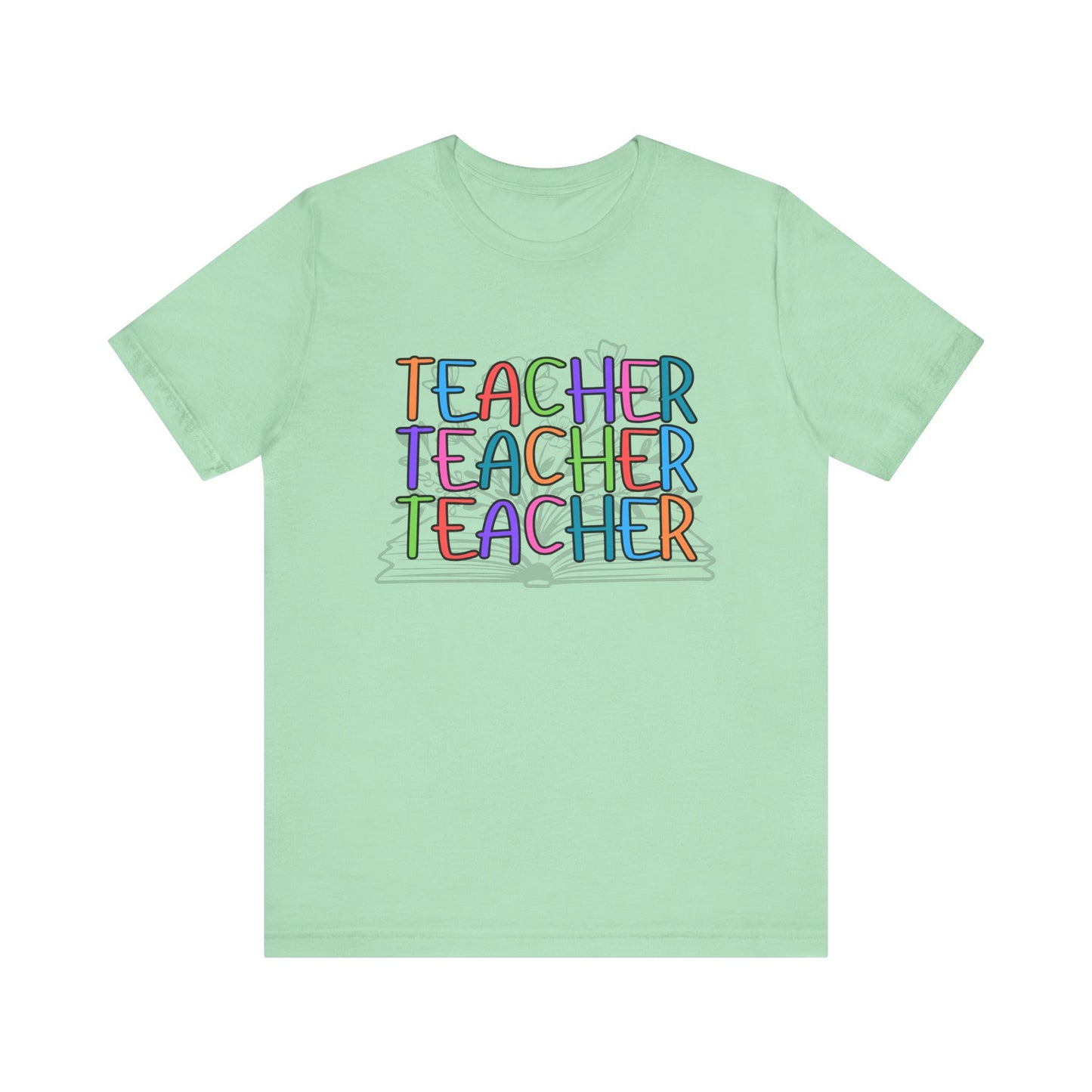 'Book Teacher' Unisex Jersey Short Sleeve Tee