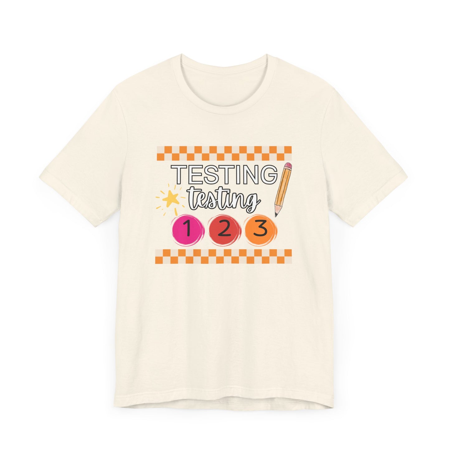 'Testing Testing 1 2 3' Unisex Jersey Short Sleeve Tee