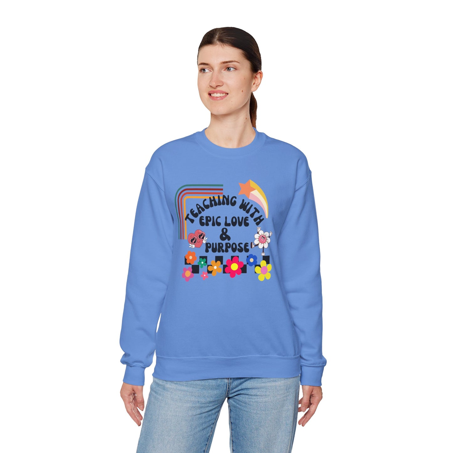 'Teaching With Epic Love & Purpose' Unisex Heavy Blend™ Crewneck Sweatshirt