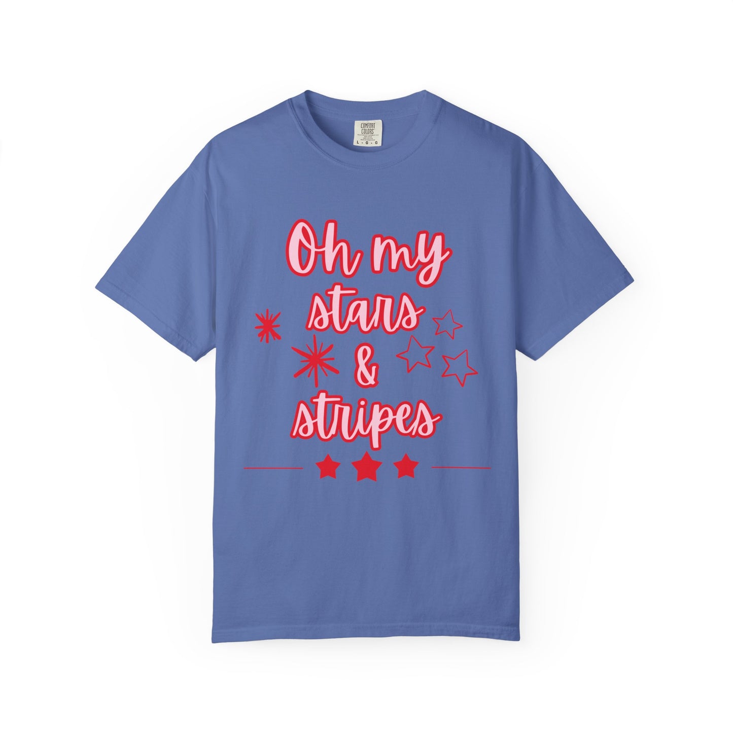 'Oh My Stars & Stripes' Unisex Garment-Dyed T-shirt