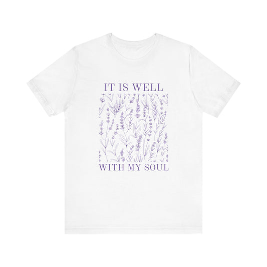'It Is Well With My Soul' Unisex Jersey Short Sleeve Tee