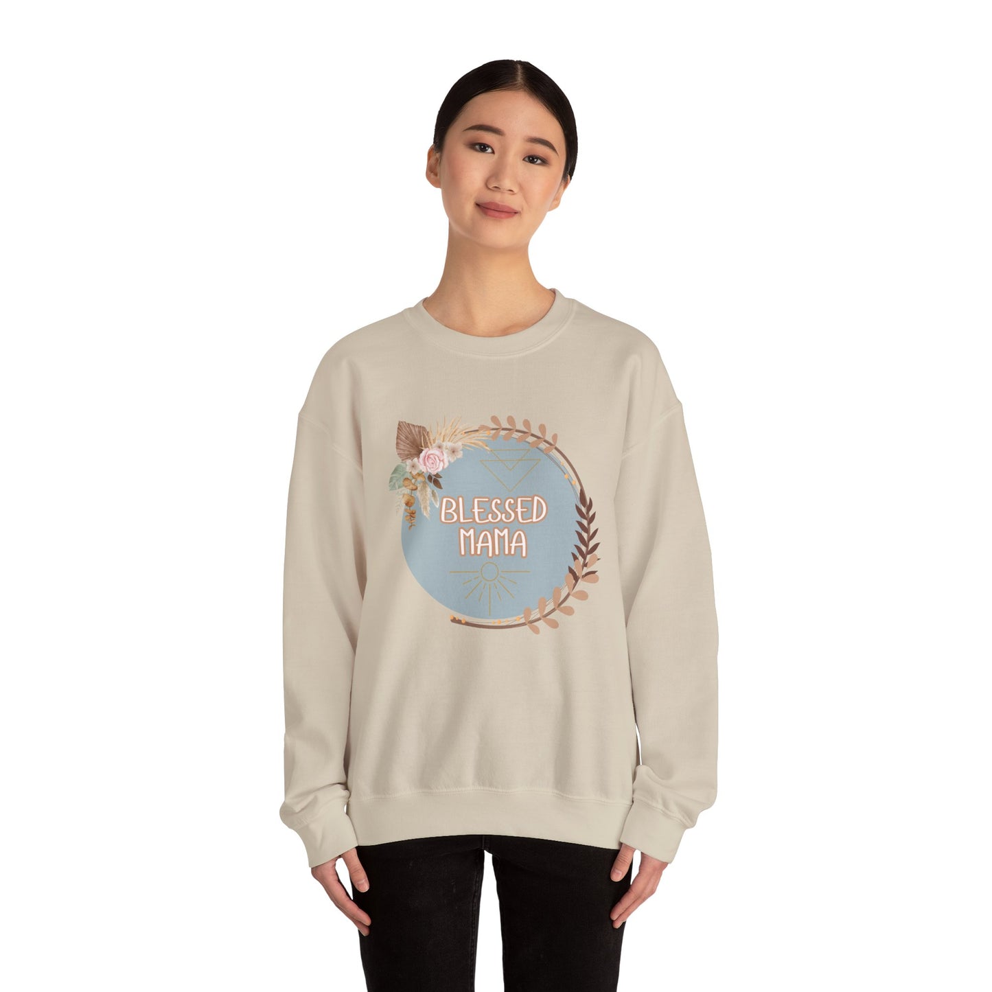 'Blessed Mama' Unisex Heavy Blend™ Crewneck Sweatshirt
