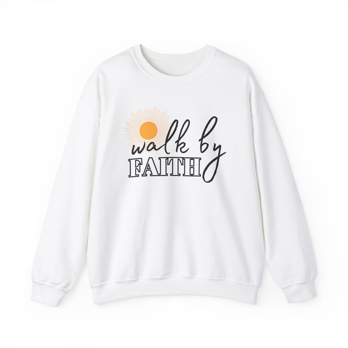 'Walk by Faith' Unisex Heavy Blend™ Crewneck Sweatshirt