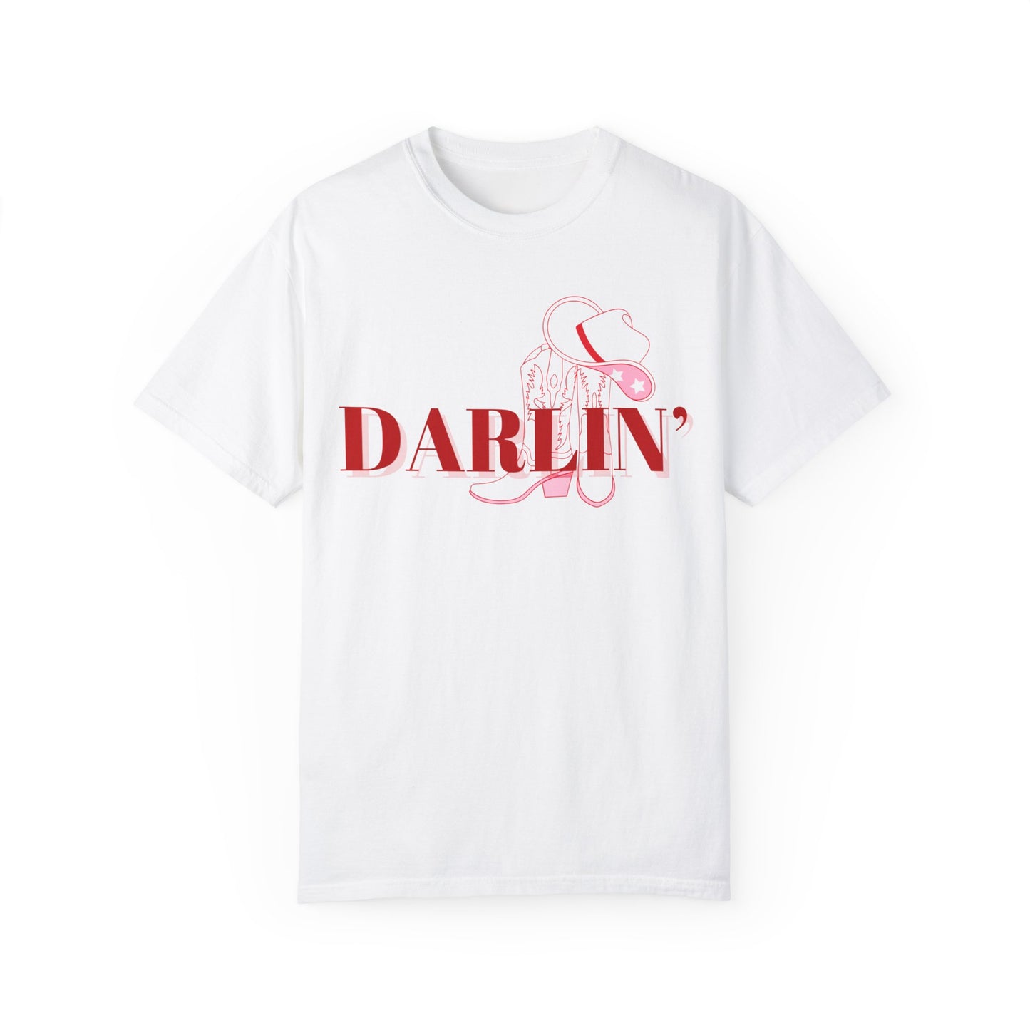 'Darlin' Cowboy Boots' Unisex Garment-Dyed T-shirt