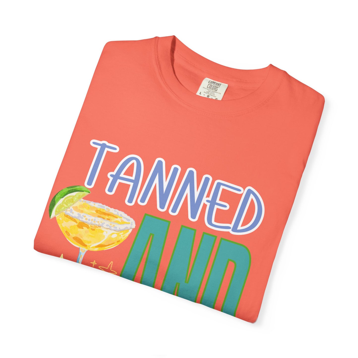 'Tanned and Tipsy' Unisex Garment-Dyed T-shirt