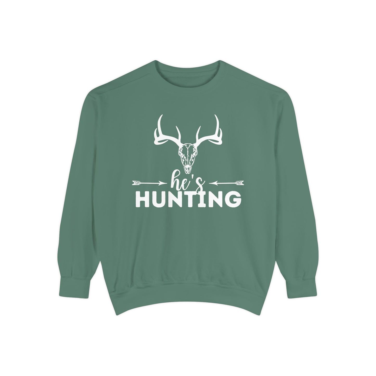 'he's hunting' Unisex Garment-Dyed Sweatshirt
