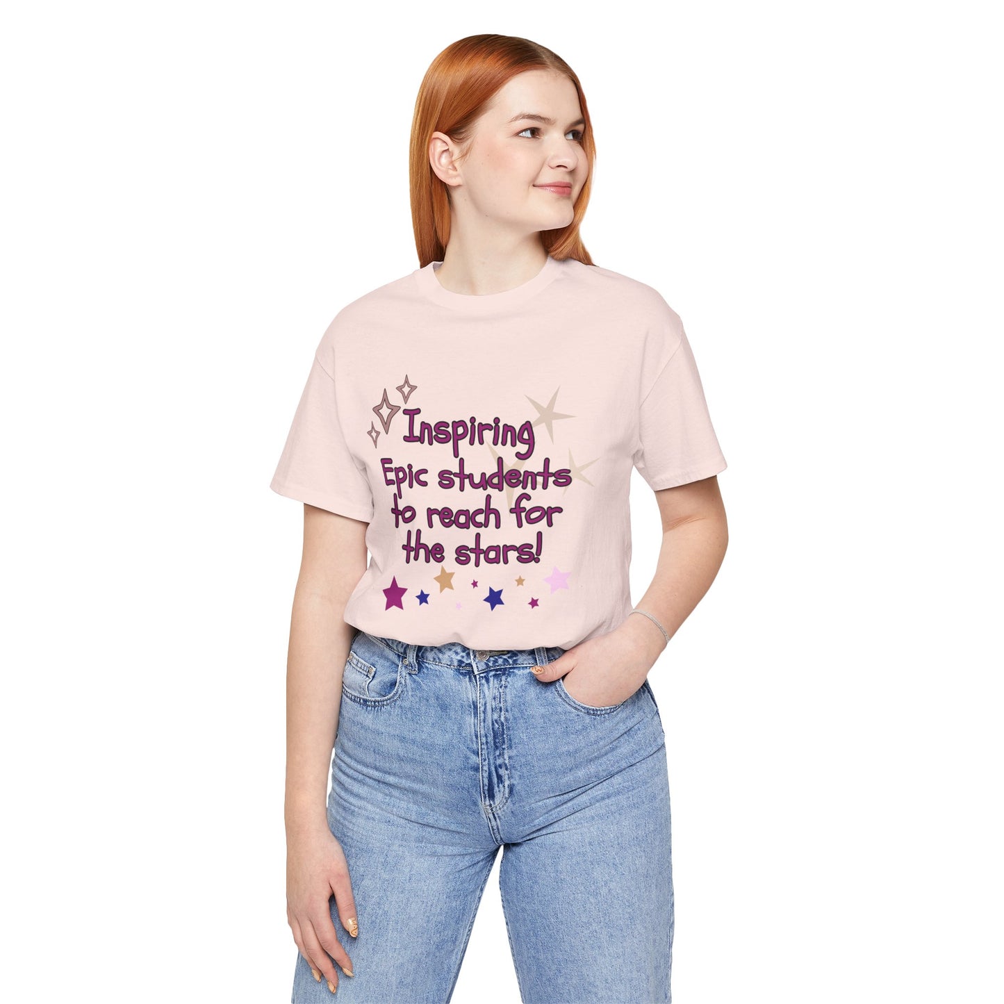 'Inspiring Epic Students To Reach For The Stars' Unisex Jersey Short Sleeve Tee