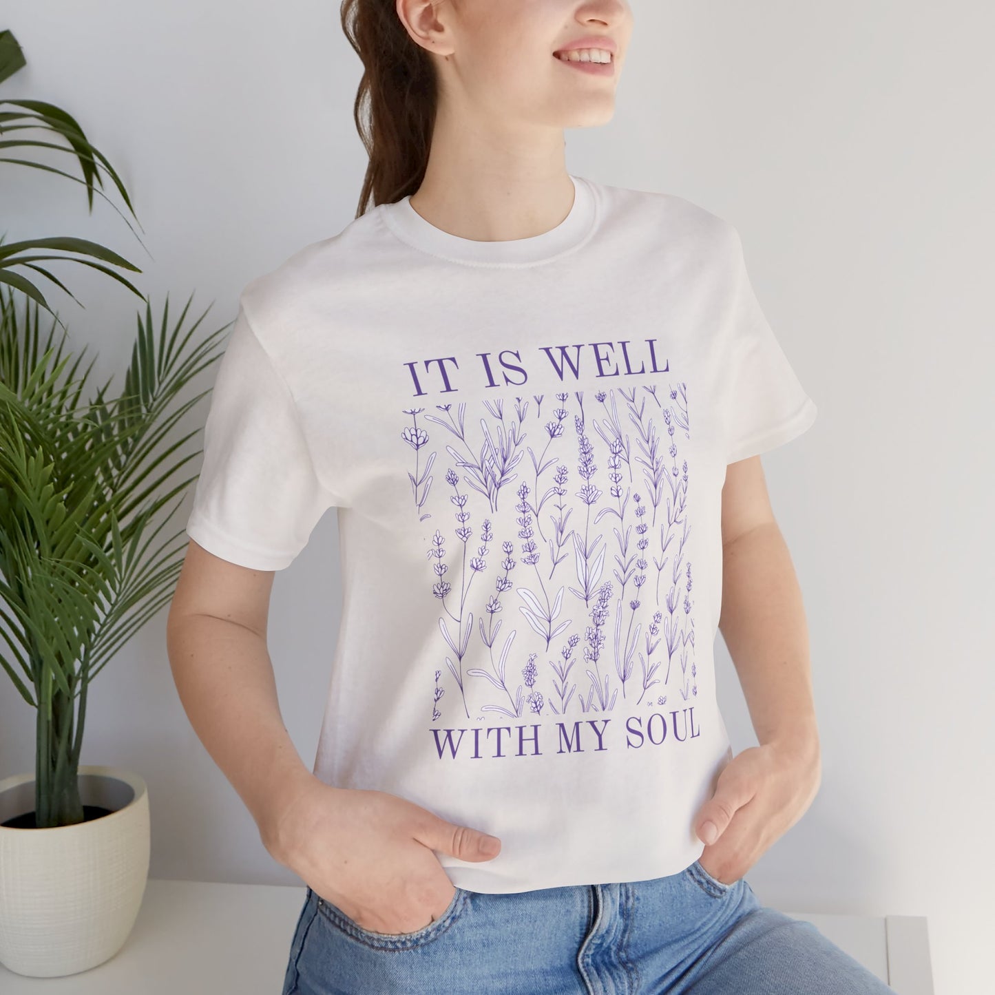 'It Is Well With My Soul' Unisex Jersey Short Sleeve Tee