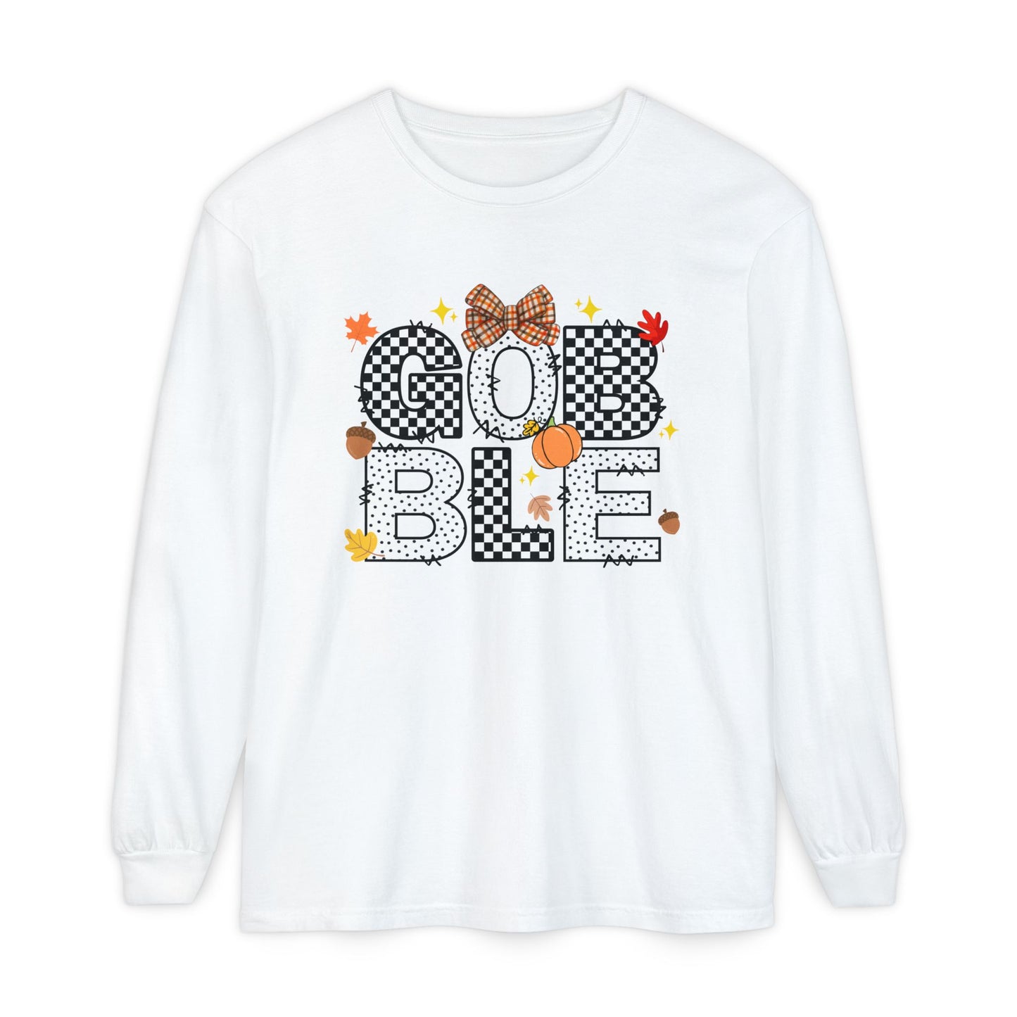 'Gobble' Unisex Garment-dyed Long Sleeve T-Shirt
