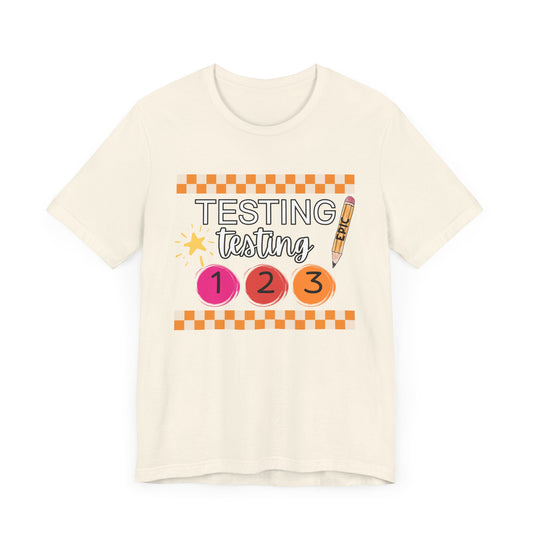 'Epic Testing Testing 1 2 3' Unisex Jersey Short Sleeve Tee