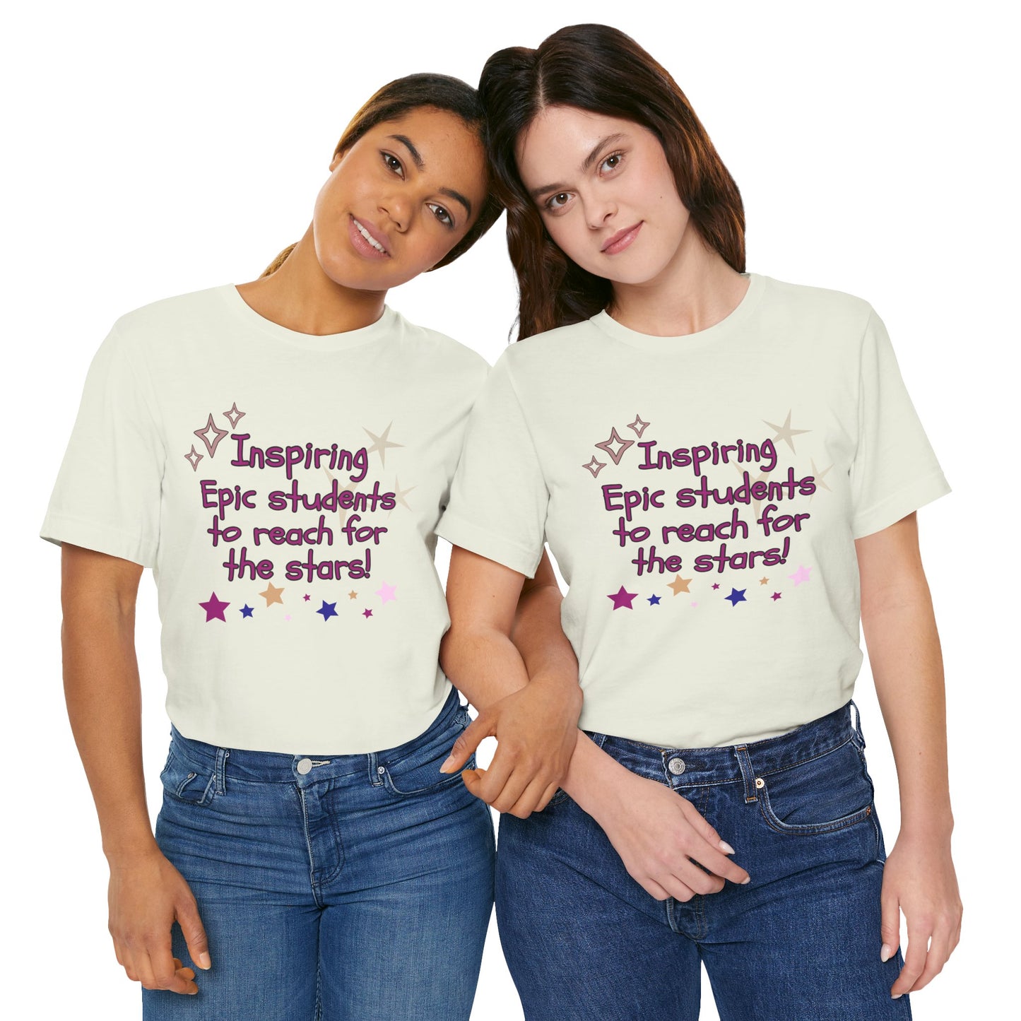 'Inspiring Epic Students To Reach For The Stars' Unisex Jersey Short Sleeve Tee