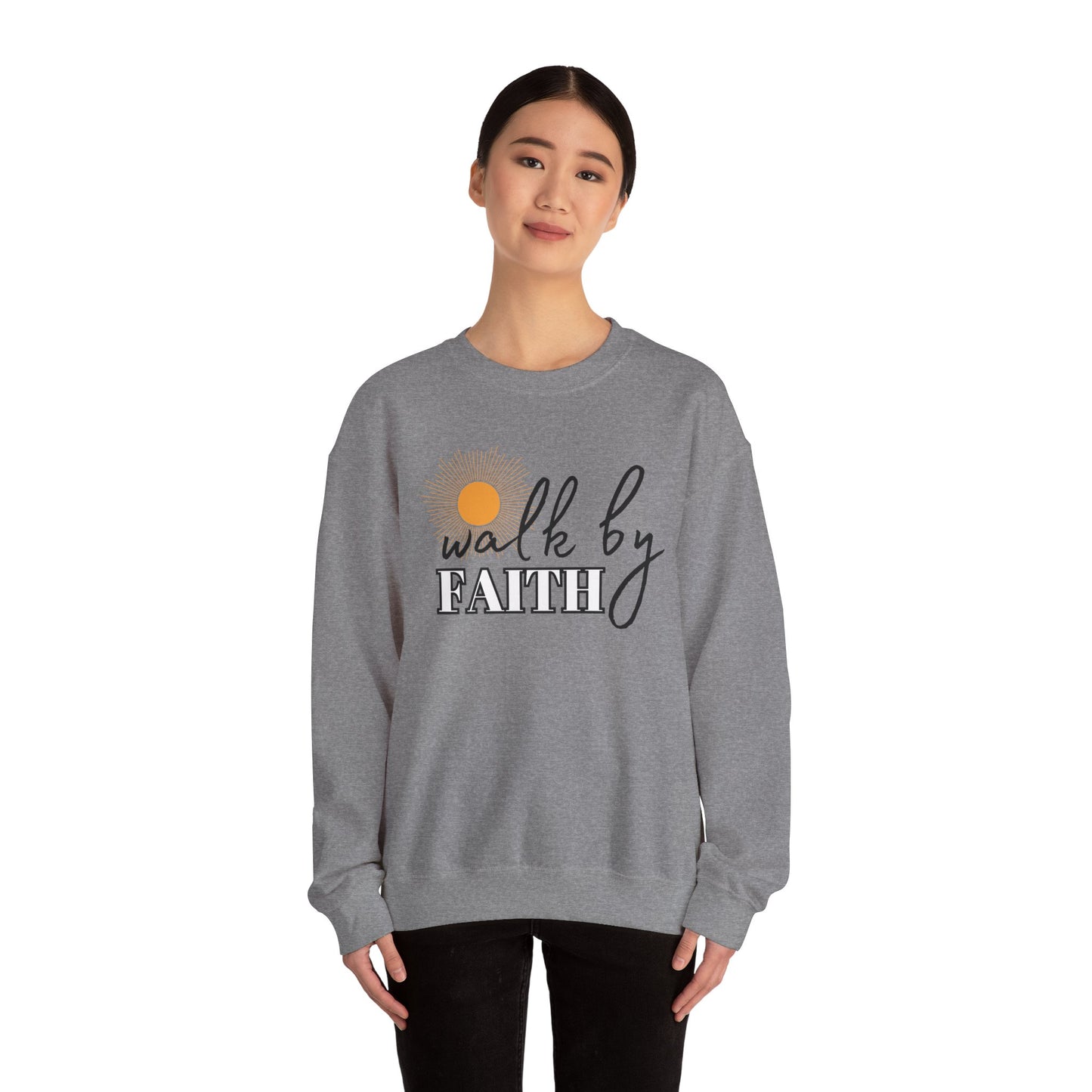 'Walk by Faith' Unisex Heavy Blend™ Crewneck Sweatshirt