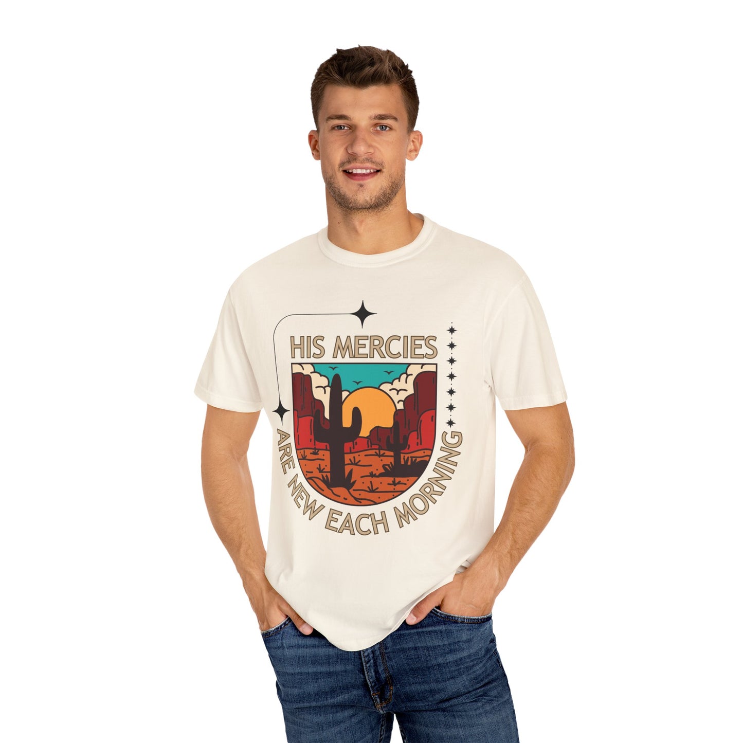 'His Mercies Are New Each Morning' Unisex Garment-Dyed T-shirt