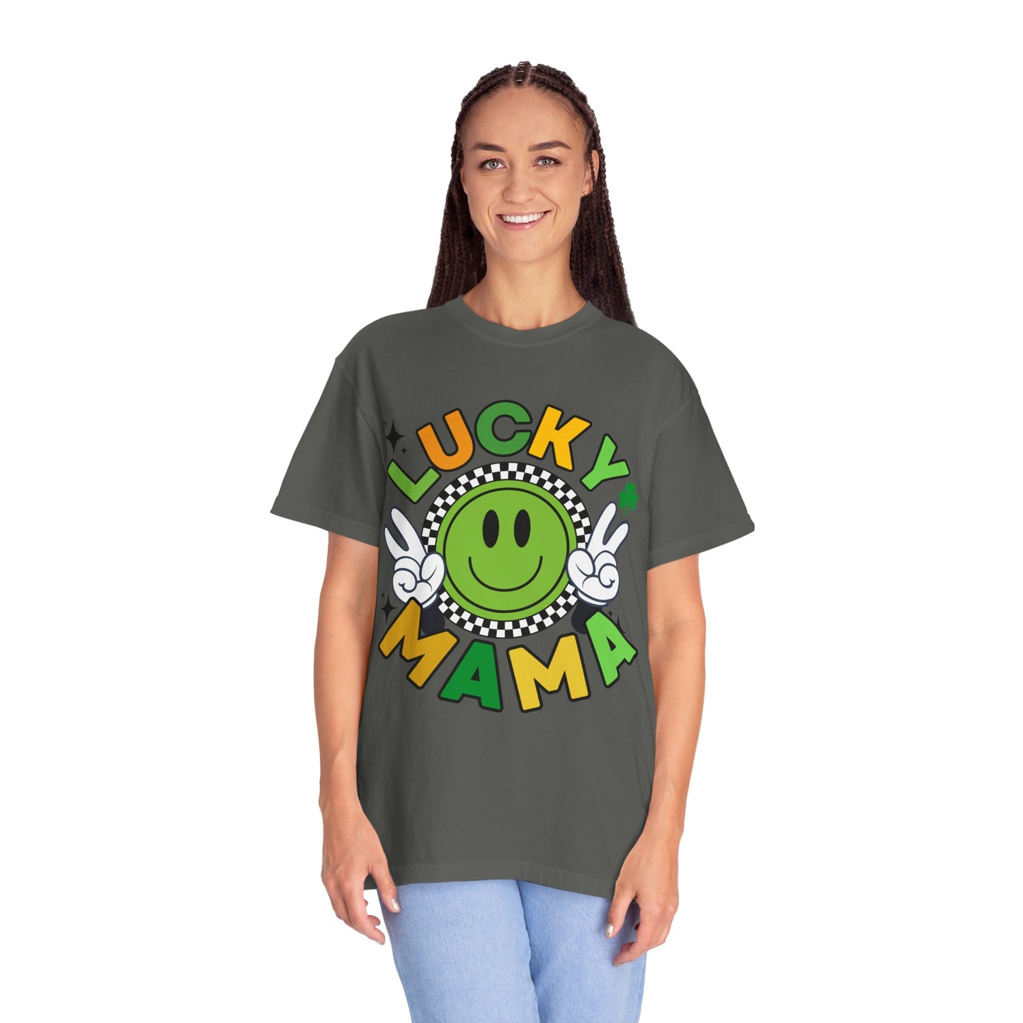 'Lucky Mama' Unisex Garment-Dyed T-shirt