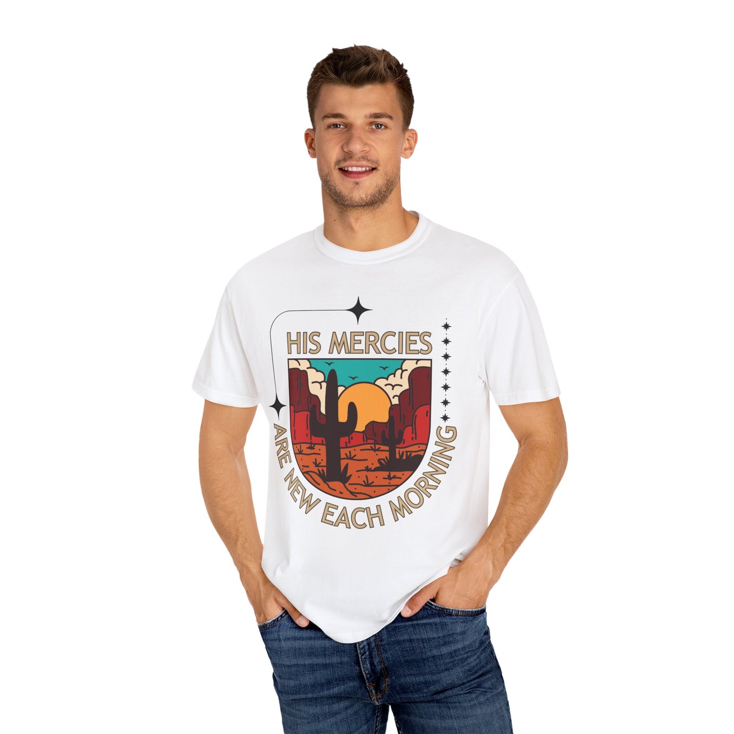 'His Mercies Are New Each Morning' Unisex Garment-Dyed T-shirt
