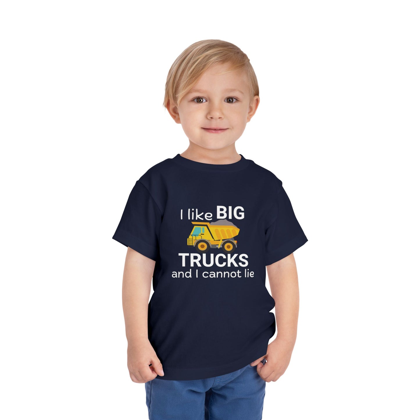 'I Like Big Trucks And I Cannot Lie' Toddler Short Sleeve Tee