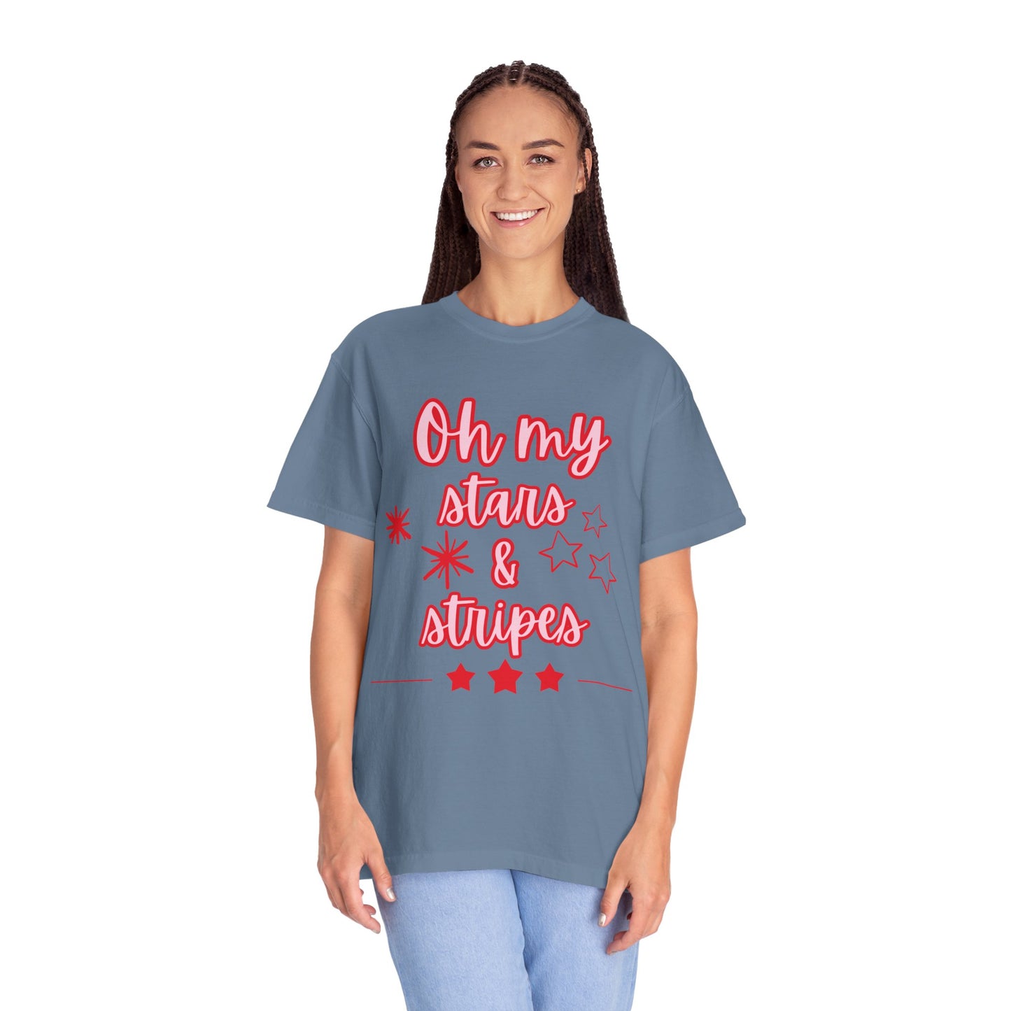'Oh My Stars & Stripes' Unisex Garment-Dyed T-shirt