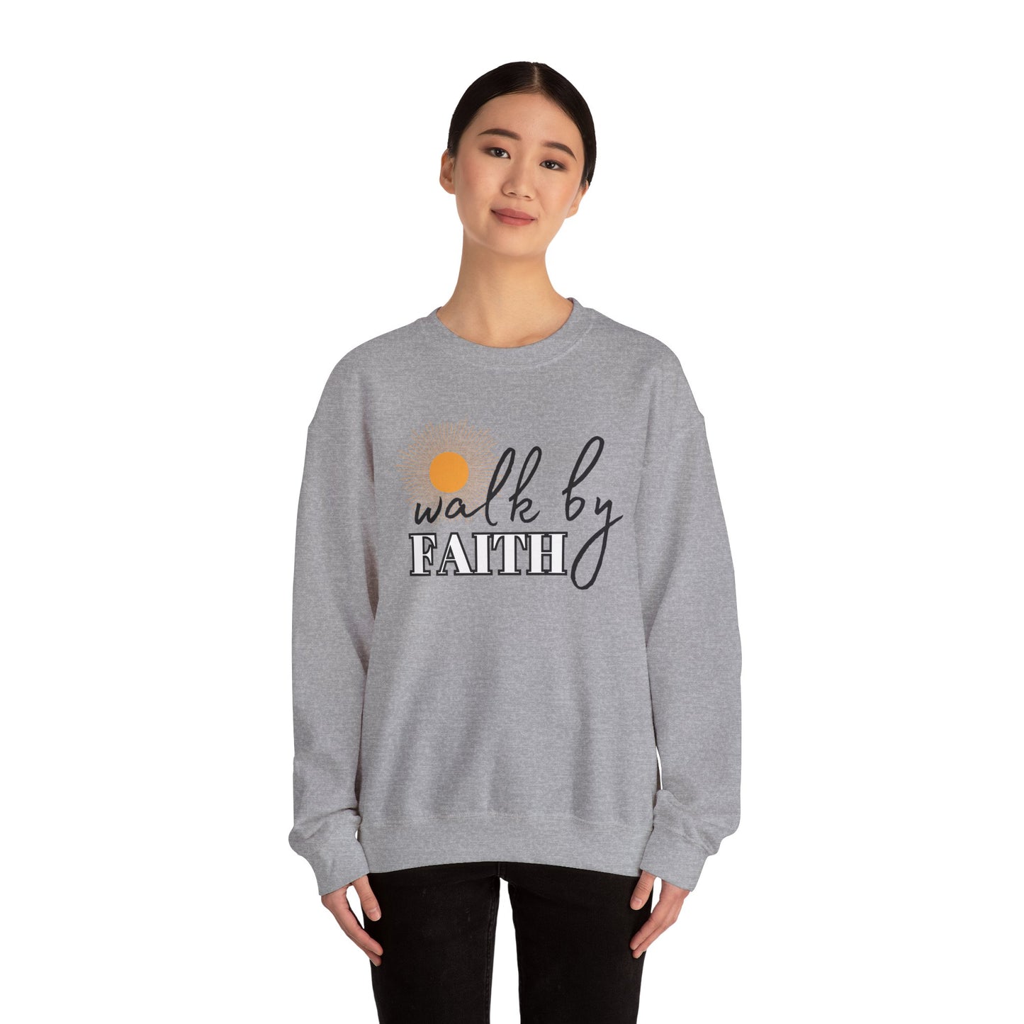 'Walk by Faith' Unisex Heavy Blend™ Crewneck Sweatshirt