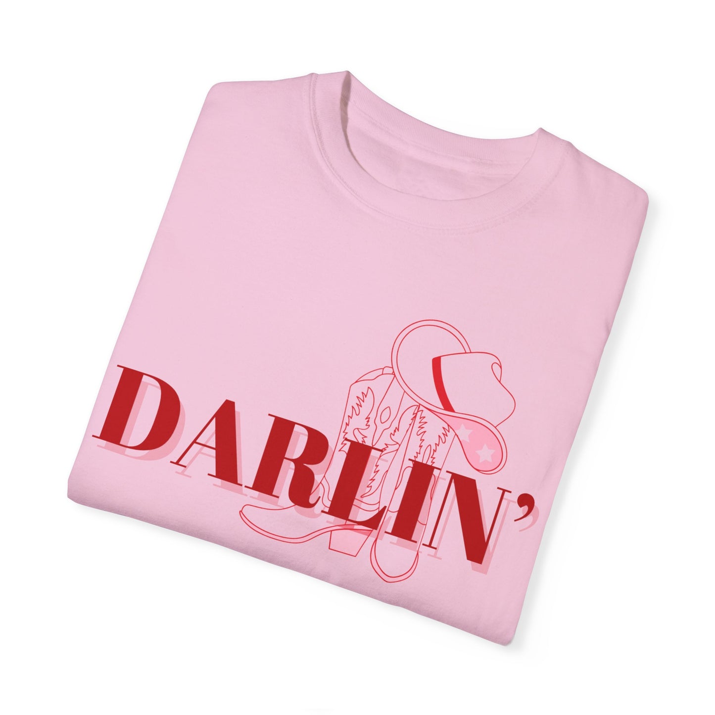 'Darlin' Cowboy Boots' Unisex Garment-Dyed T-shirt