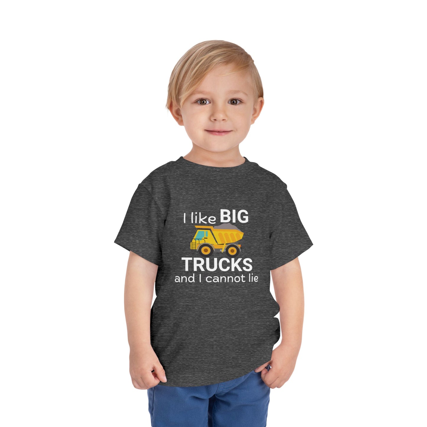 'I Like Big Trucks And I Cannot Lie' Toddler Short Sleeve Tee