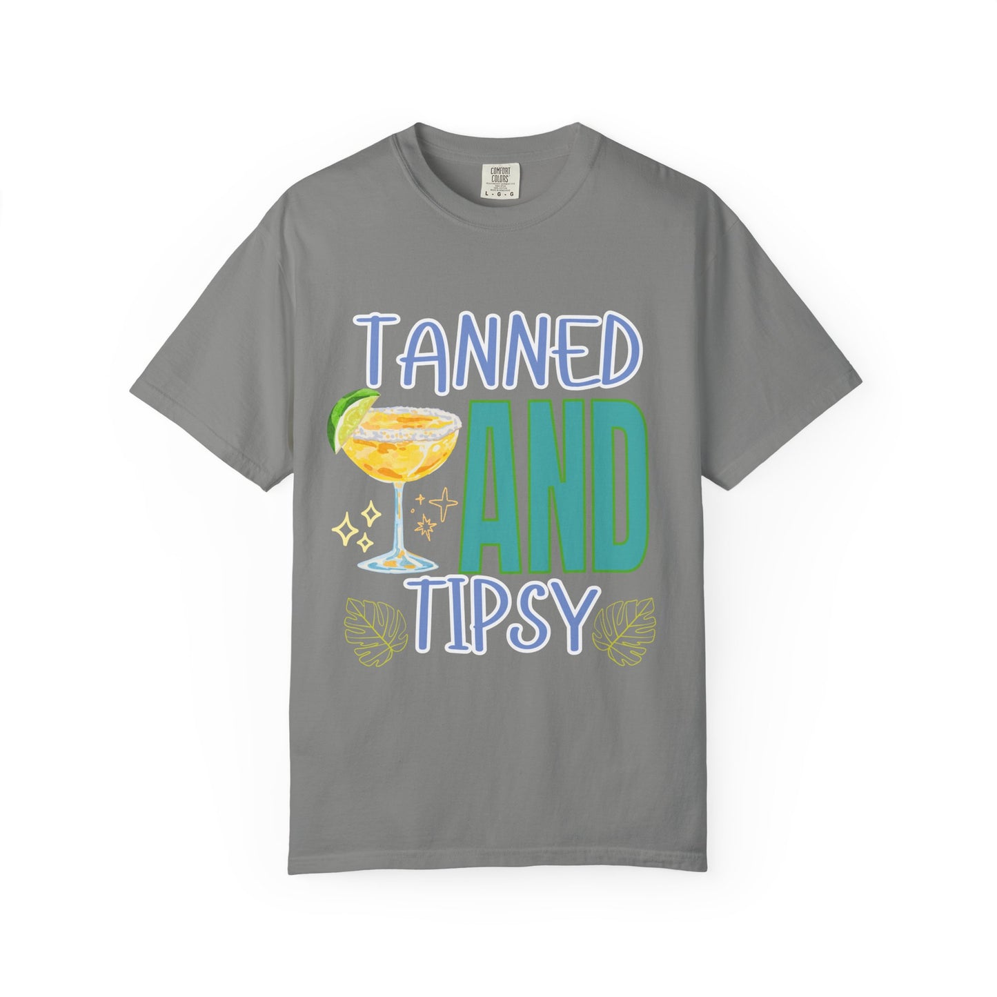 'Tanned and Tipsy' Unisex Garment-Dyed T-shirt