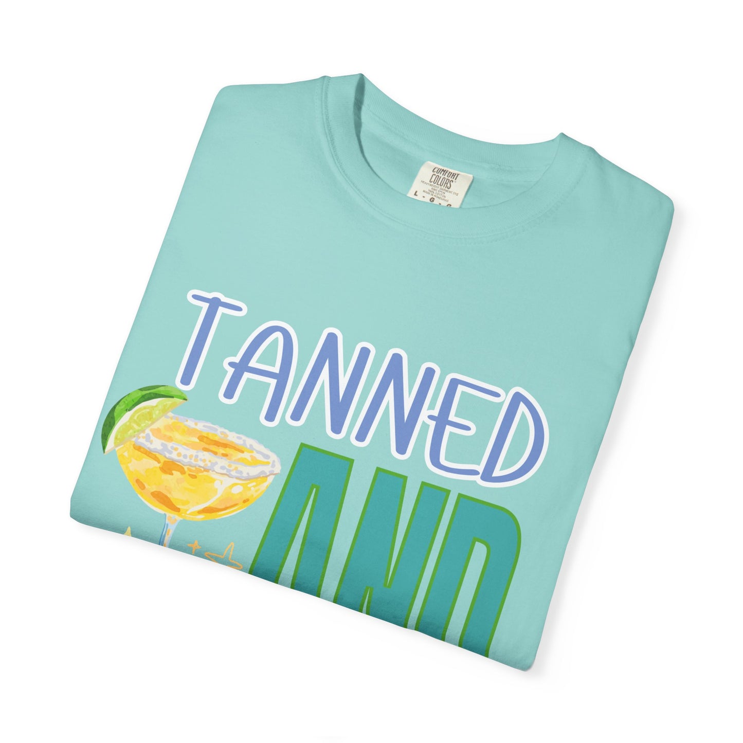 'Tanned and Tipsy' Unisex Garment-Dyed T-shirt