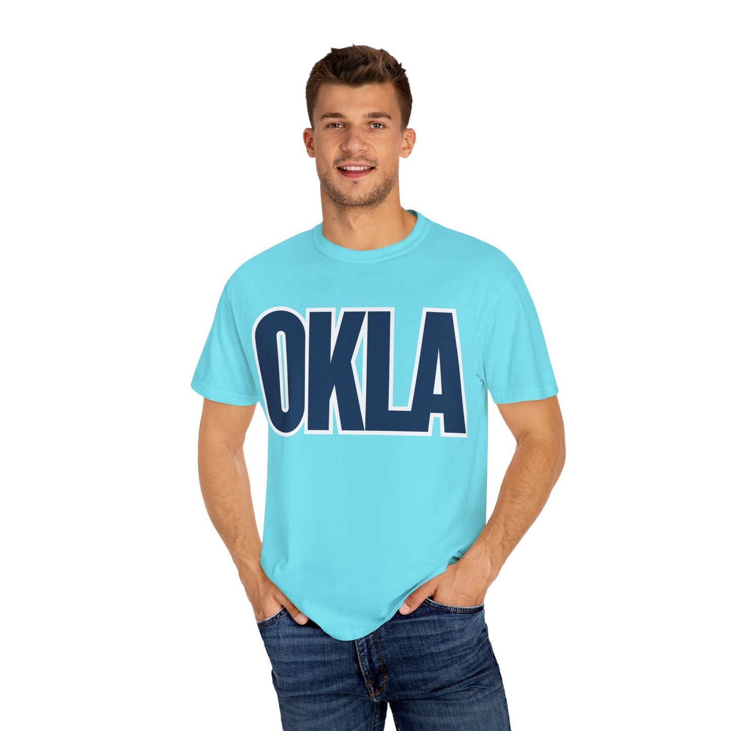 'OKLA' Unisex Garment-Dyed T-shirt