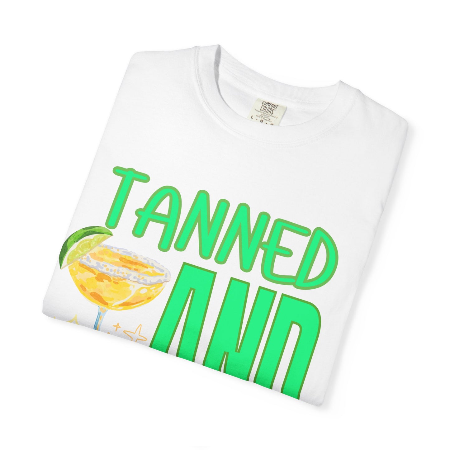 'Tanned and Tipsy' Unisex Garment-Dyed T-shirt