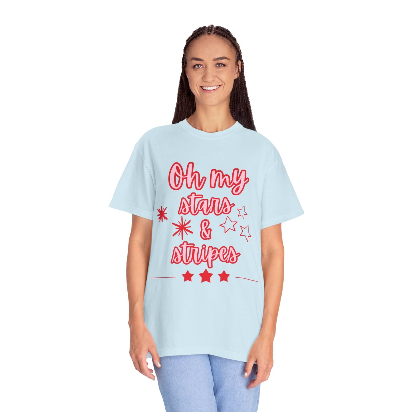 'Oh My Stars & Stripes' Unisex Garment-Dyed T-shirt