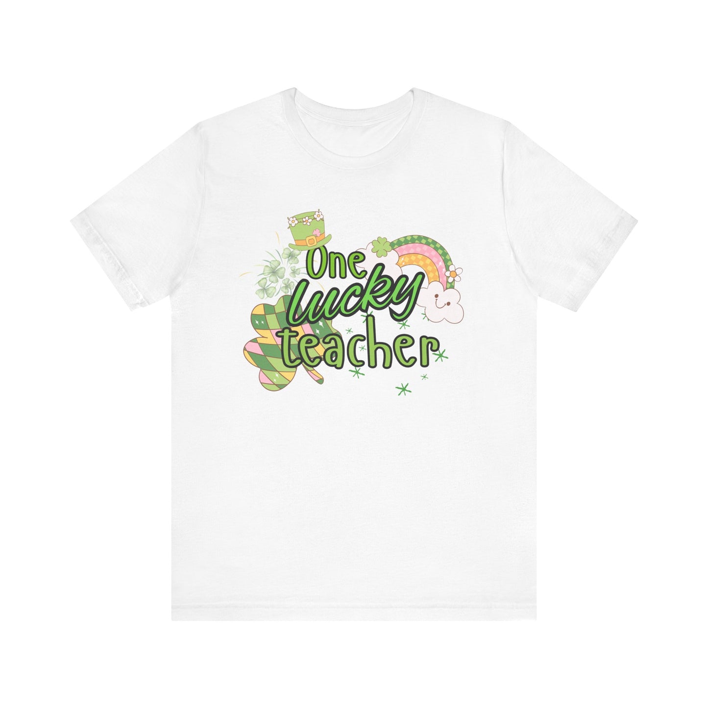 'One Lucky Teacher' Unisex Jersey Short Sleeve Tee