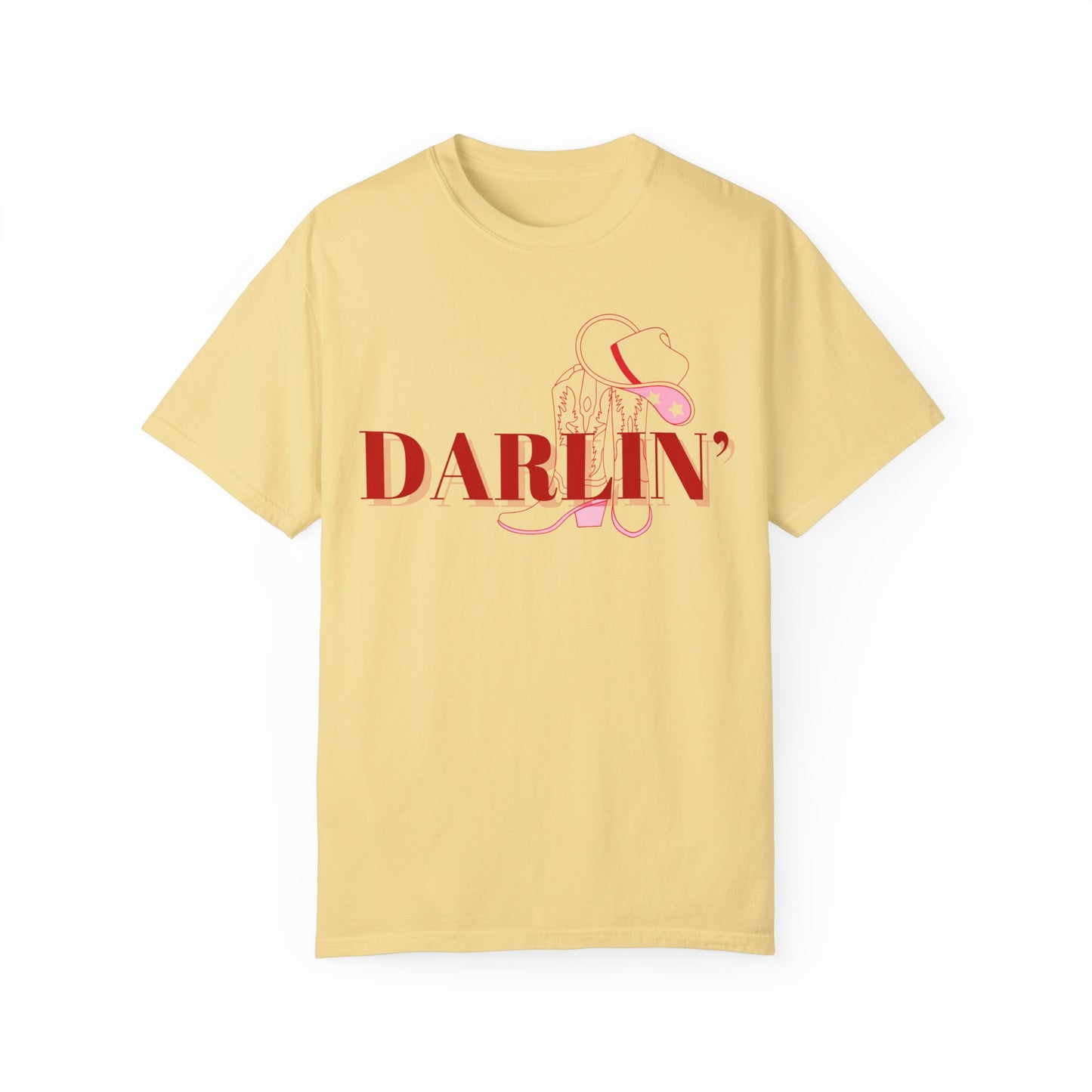 'Darlin' Cowboy Boots' Unisex Garment-Dyed T-shirt