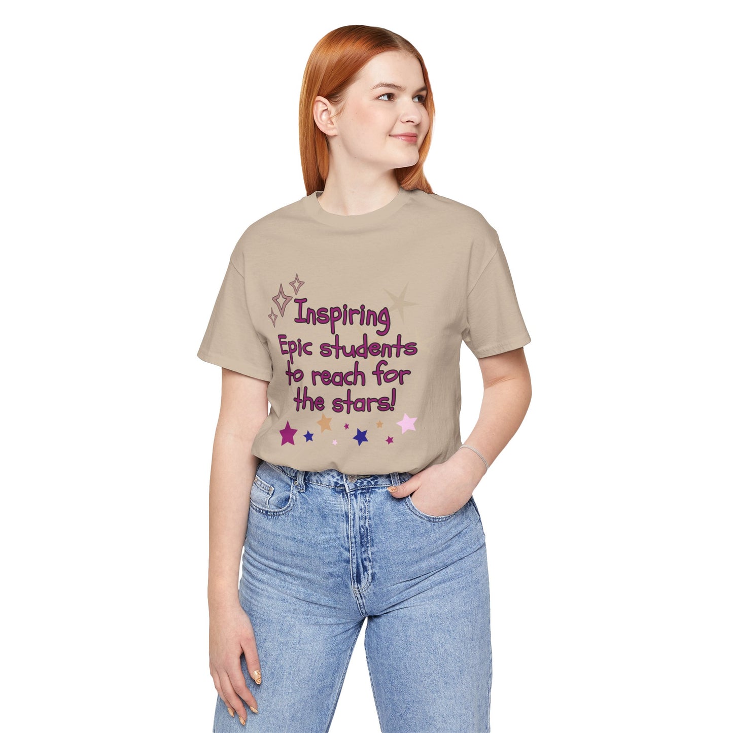 'Inspiring Epic Students To Reach For The Stars' Unisex Jersey Short Sleeve Tee