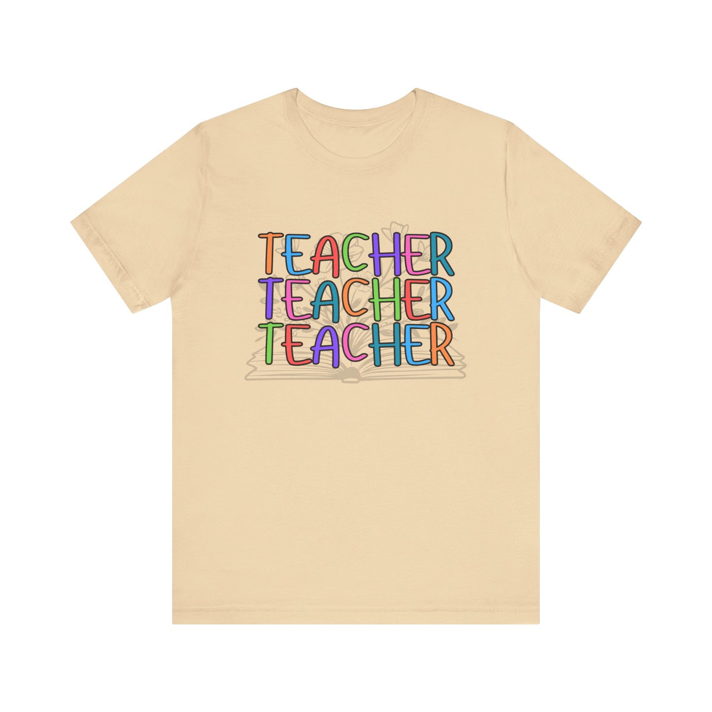 'Book Teacher' Unisex Jersey Short Sleeve Tee
