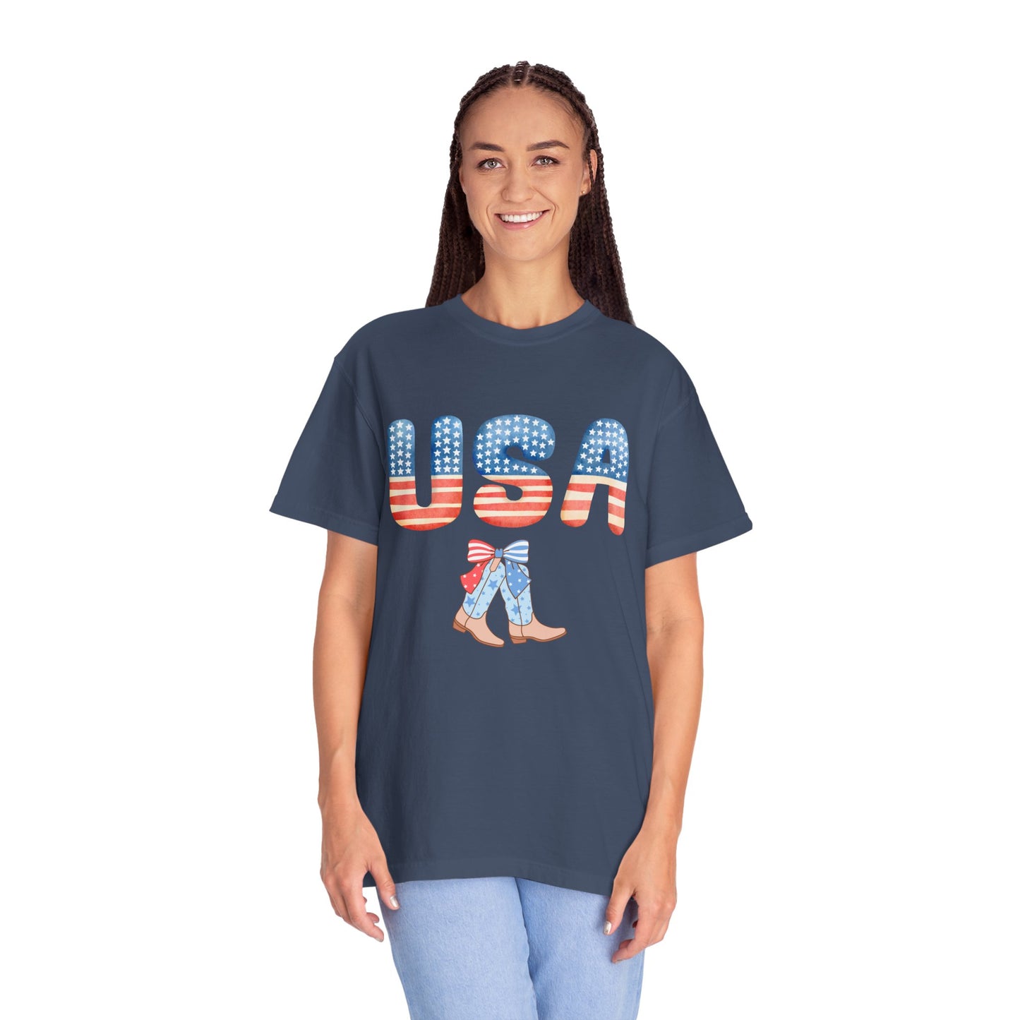 'USA' Unisex Garment-Dyed T-shirt