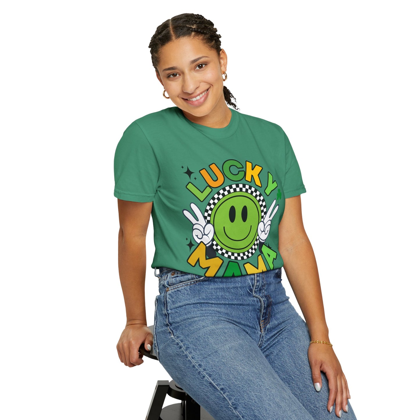 'Lucky Mama' Unisex Garment-Dyed T-shirt