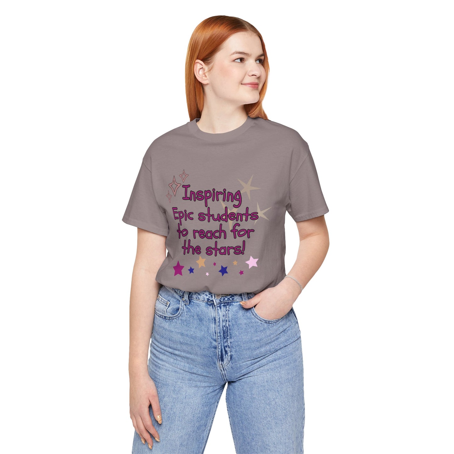 'Inspiring Epic Students To Reach For The Stars' Unisex Jersey Short Sleeve Tee