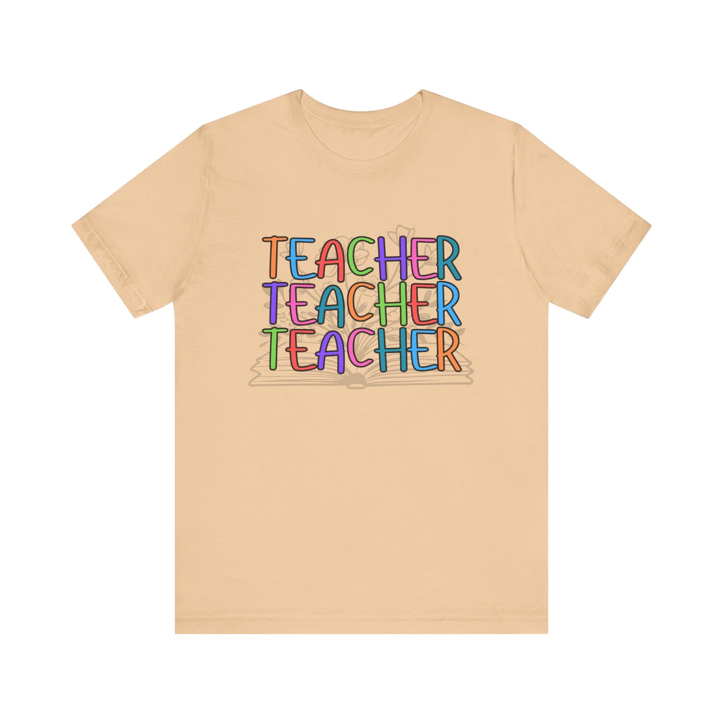 'Book Teacher' Unisex Jersey Short Sleeve Tee