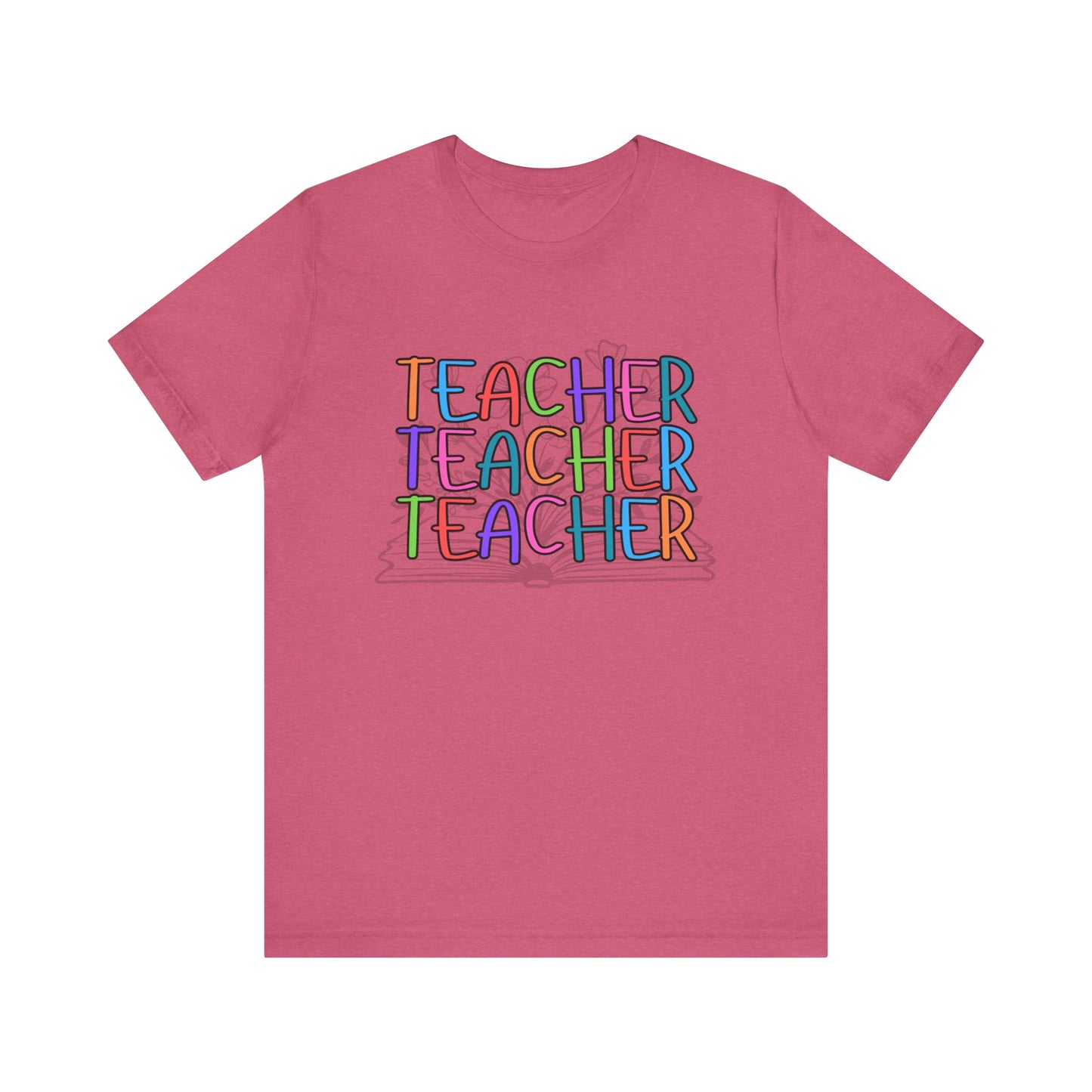 'Book Teacher' Unisex Jersey Short Sleeve Tee