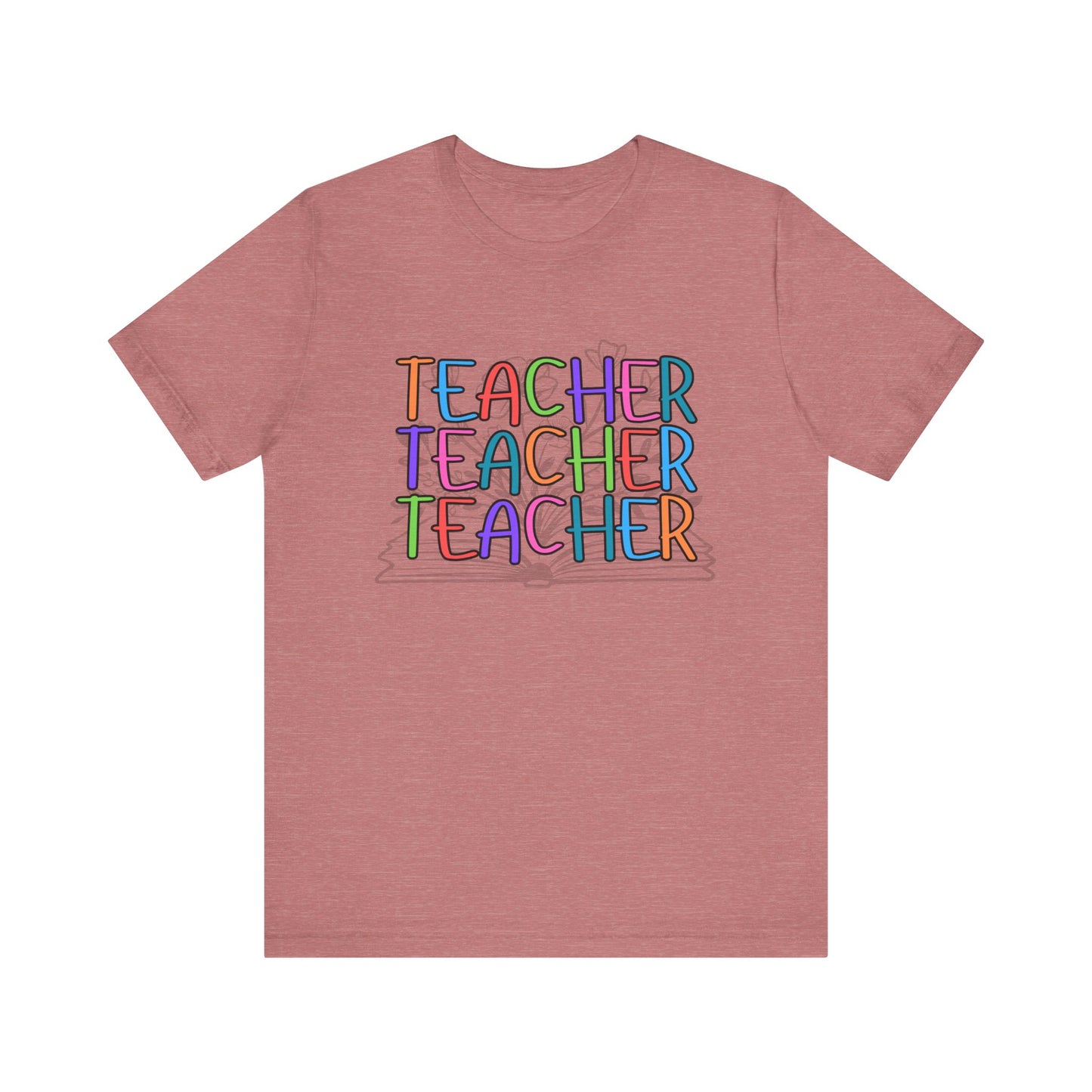 'Book Teacher' Unisex Jersey Short Sleeve Tee