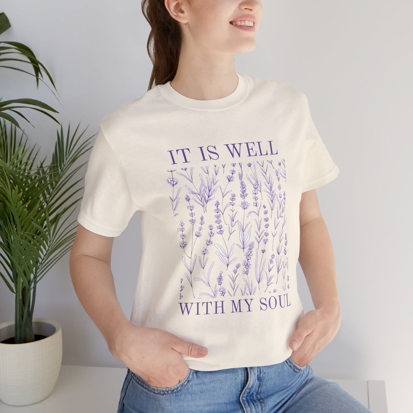 'It Is Well With My Soul' Unisex Jersey Short Sleeve Tee