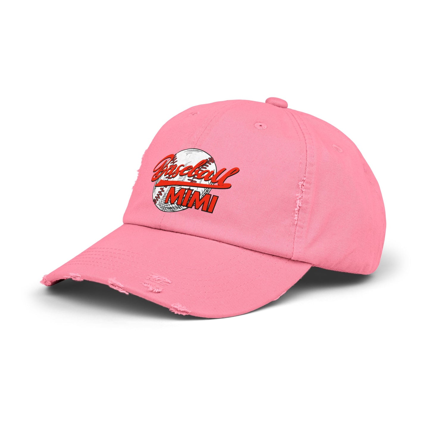 'Baseball Mimi' Unisex Distressed Cap