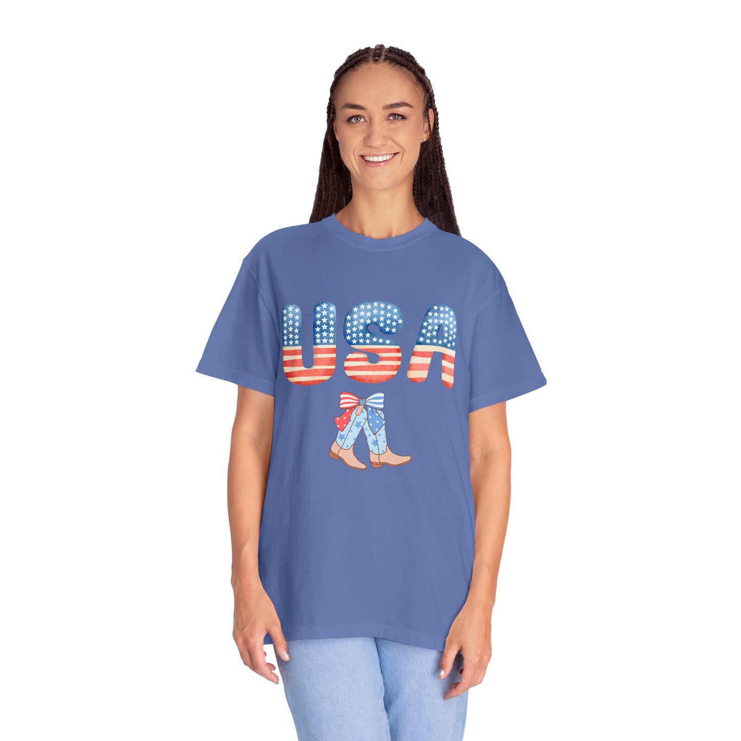 'USA' Unisex Garment-Dyed T-shirt