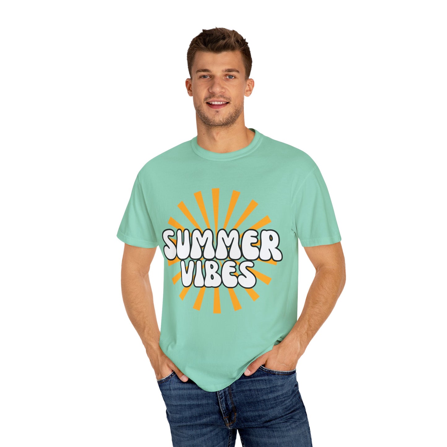 'Summer Vibes' Unisex Garment-Dyed T-shirt