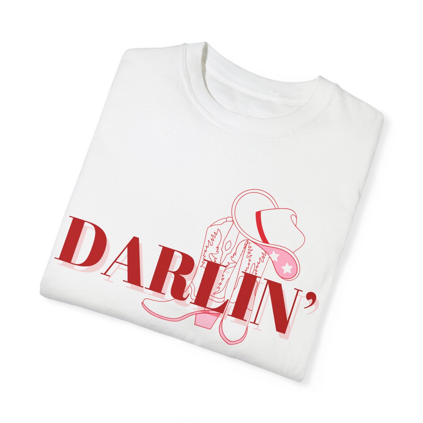 'Darlin' Cowboy Boots' Unisex Garment-Dyed T-shirt