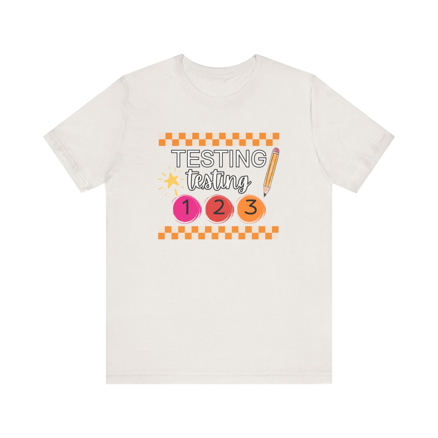 'Testing Testing 1 2 3' Unisex Jersey Short Sleeve Tee