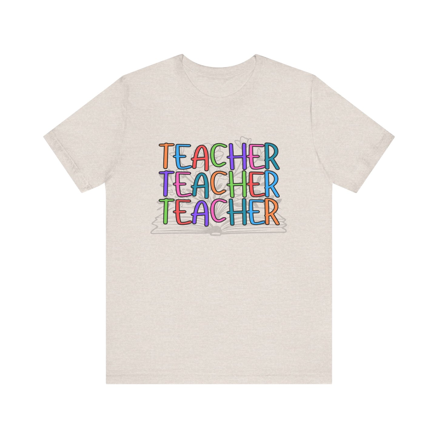 'Book Teacher' Unisex Jersey Short Sleeve Tee